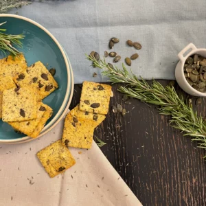 crackers aux herbes de provence et graine de courge