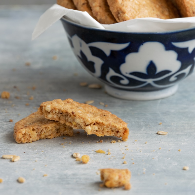 Healthy homemade oat biscuit. Crunchy sweet snack